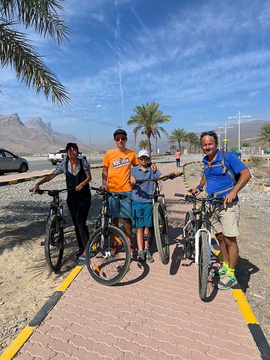guest cycle ride during al hamra heritage tour