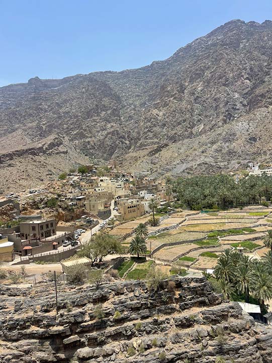 Panoramic view bilad sayt village buildings