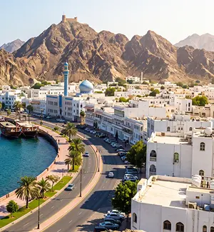 Muscat coastal road and harbour viewpoint