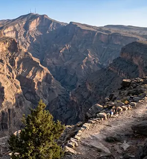 Valley landscape near Jebel Shams in Oman