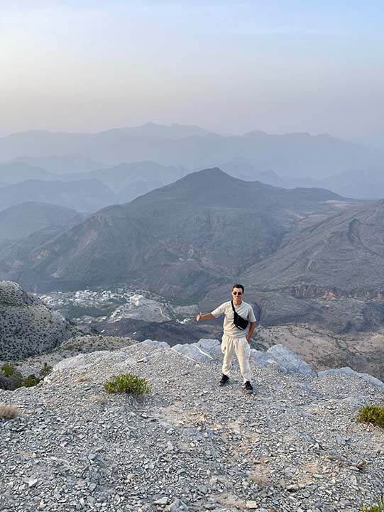 a man in cliff of Jebel Hat