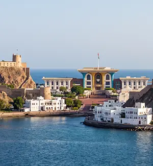 Old Muscat with Al Alam Palace and historic forts