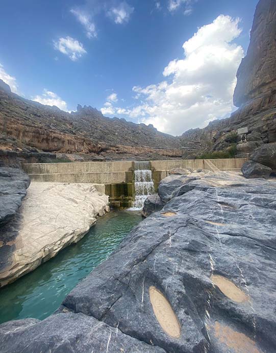 waterfall in wadi damm