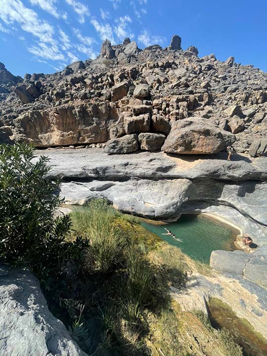 guest watching & swimming in wadi damm