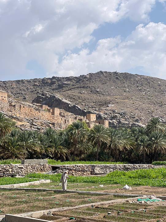 farm view during wadi ghul adventure tour