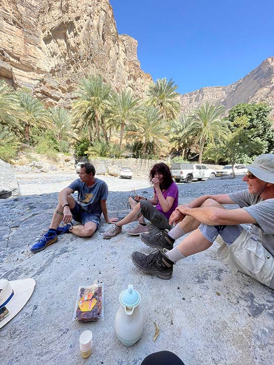 leisure time during wadi ghul adventure tour
